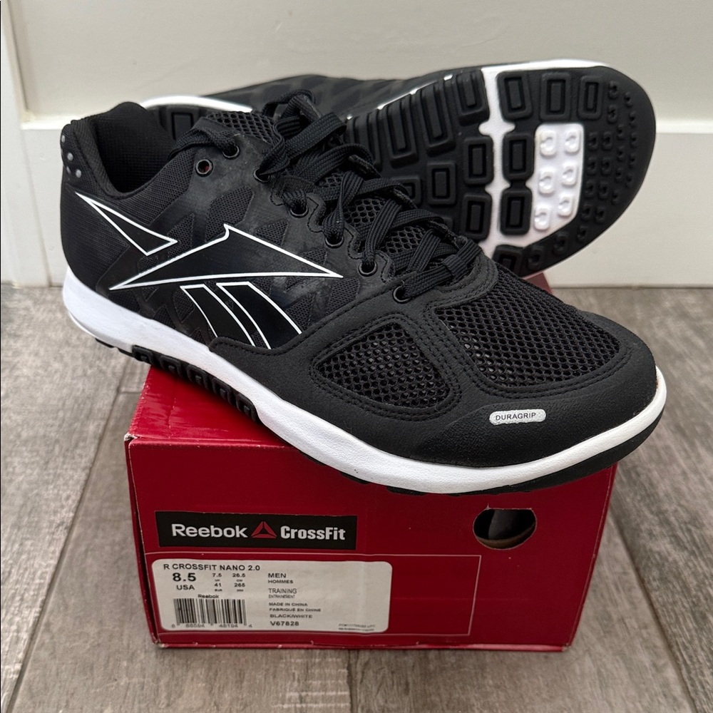 Reebok CrossFit Nano 2.0 Black and White Trainers